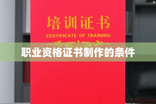 惠安职业资格证书制作的条件